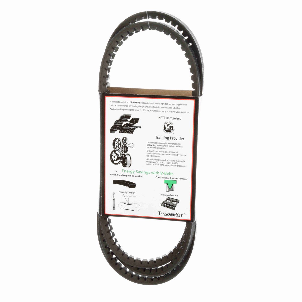 Browning EPDM Notched Belt 98% Efficient - AX88