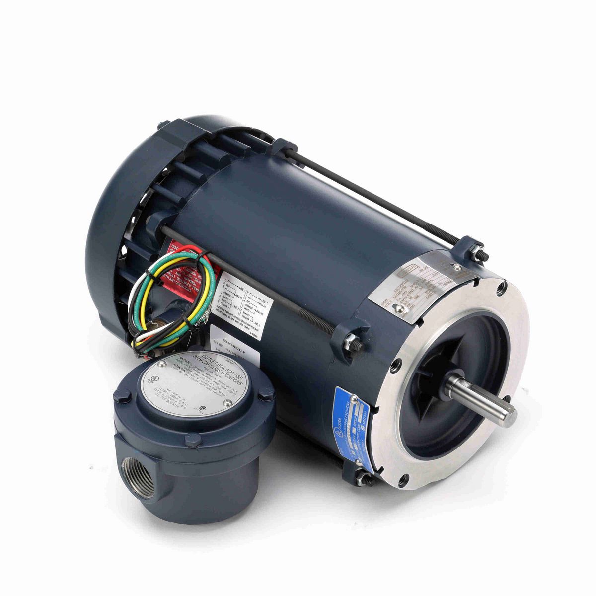 LEESON Explosion Proof Motor, 0.75 HP, 1 Ph, 60 Hz, 115/208-230 V, 3600 RPM, 56C Frame, EPFC - 111097.00