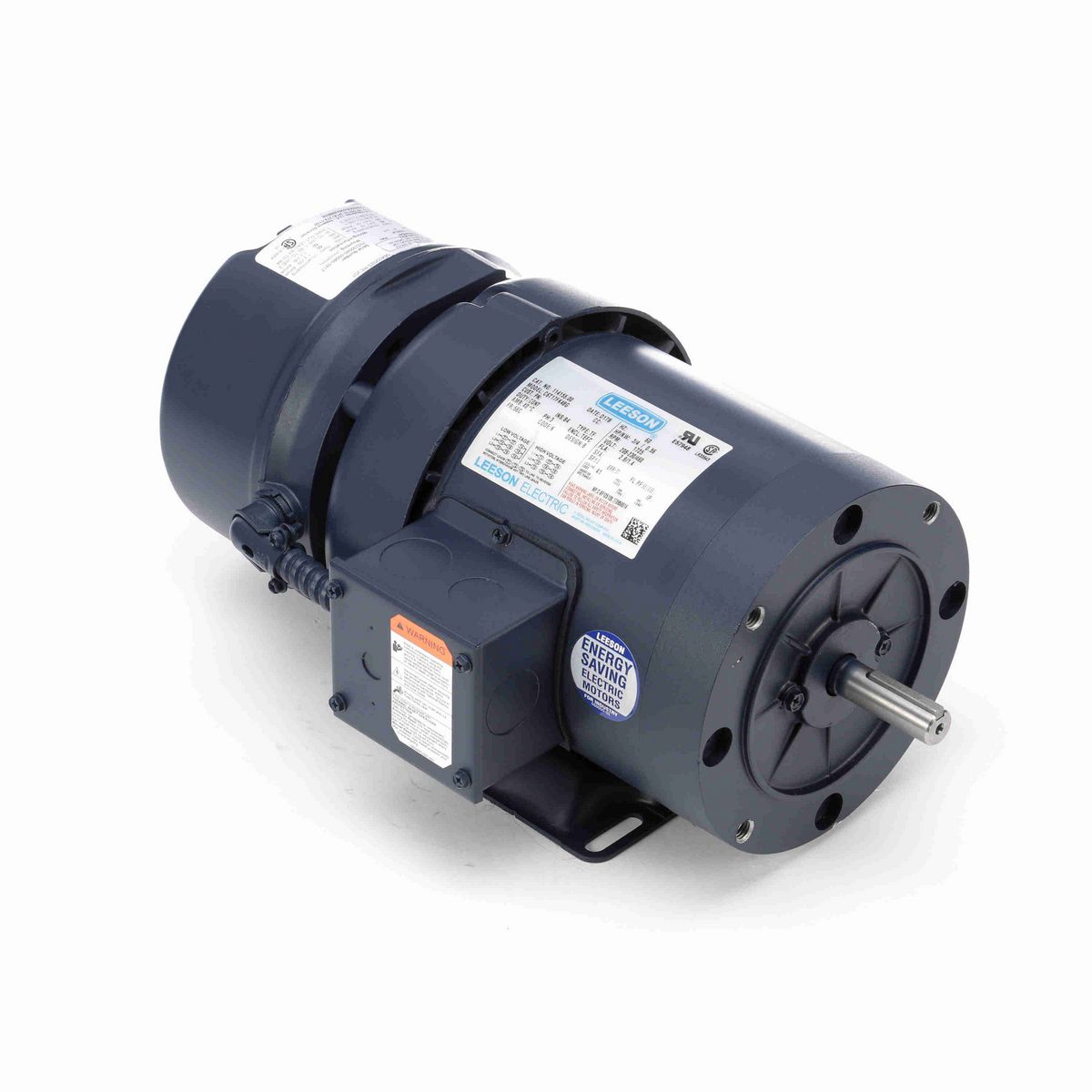 LEESON Brake Motor, 0.75 HP, 3 Ph, 60 Hz, 230/460 V, 1800 RPM, 56C Frame, TEFC - 114155.00
