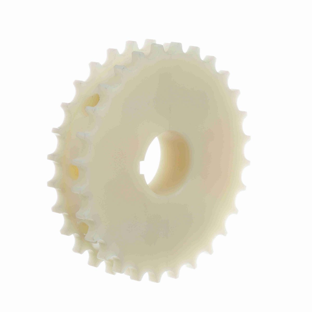 System Plast 2120 Series Split Machined Sprocket with 28 Teeth, a 1-1/4in Round Shaft-Ready Bore and Setscrew - 2120-28R1.25-DMS-SS