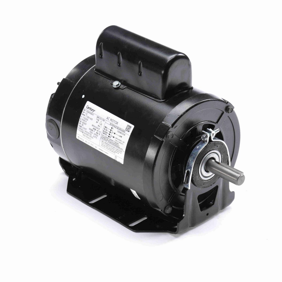 Century Fan and Blower Motor, 1/2 HP, 1 Ph, 60/50* Hz, 115/230 V, 1800 RPM, 56 Frame, OPEN - RB1054AV1