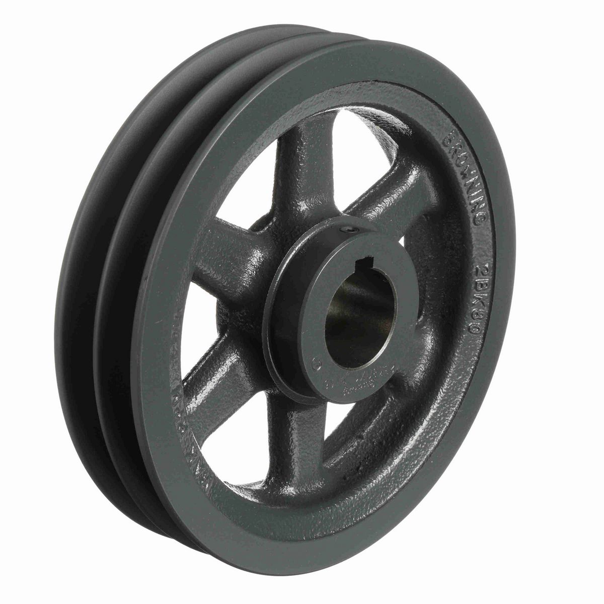 Browning 2 Groove Cast Iron FHP - Finished Bore Sheave - 2BK80X 1 7/16