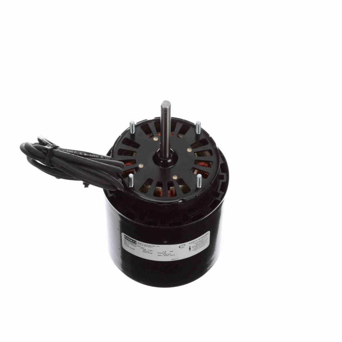 FASCO Fan and Blower Motor, 1/15 HP, 1 Ph, 60 Hz, 460 V, 1550 RPM, 1 Speed, 3.3" Diameter, OAO - D498