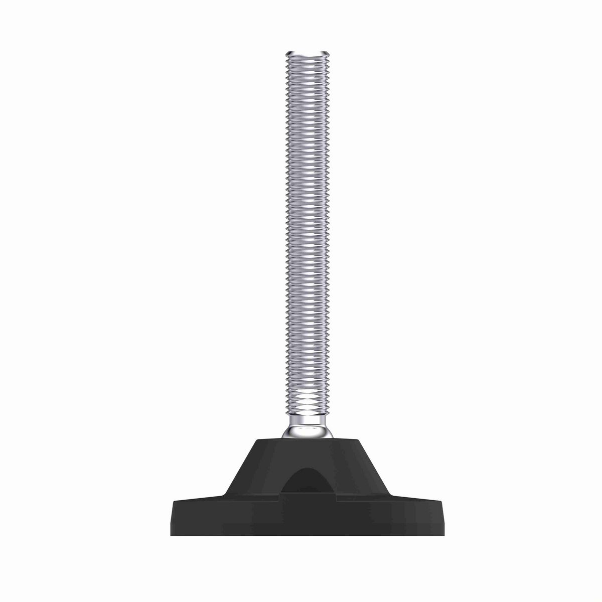 System Plast Articulating Plastic Leveler; Series: VG-513, Base Diameter: 4.84, Spindle Length: 8.55-in, Thread: M20 - VG-513H-01-SM20-L8
