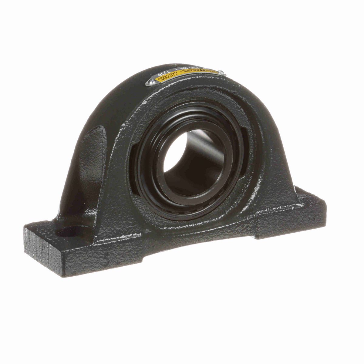 Sealmaster Mounted Cast Iron Two Bolt Pillow Block Ball Bearing - 52100 Bearing Steel, Black Oxided - Setscrew Lock - Reduced Maintenance - Lubed for Life - NP-23C RM