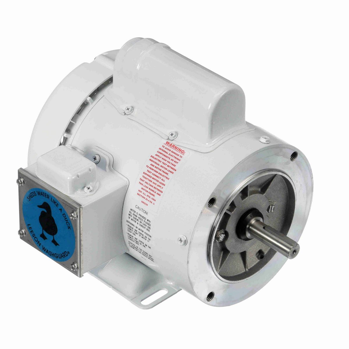 LEESON White Duck™ General Purpose Motor, 0.50 HP, 1 Ph, 60 Hz, 115/230 V, 1800 RPM, 56C Frame, TEFC - 112527.00