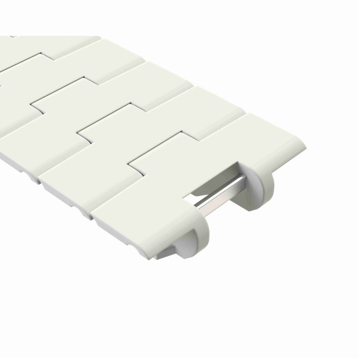 Rexnord 882TAB Side-flexing Solid Top, Material: Chemical Resistant (White), Width: 4.5in, Pitch: 1.5in - P882TK4.5B