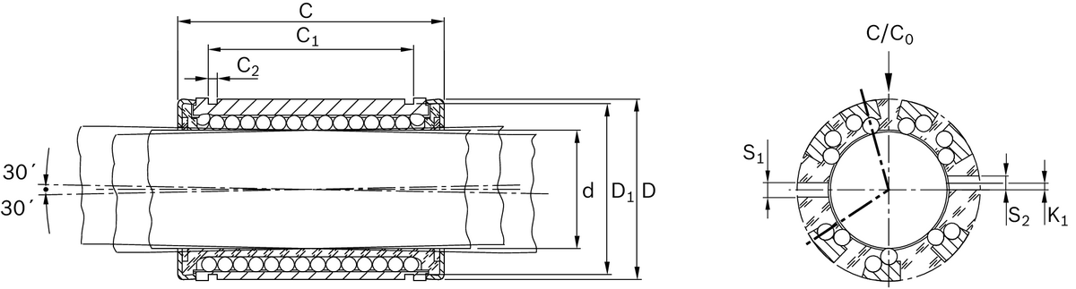 Суперлинейная втулка Bosch Rexroth KBH-30 [R073203000]