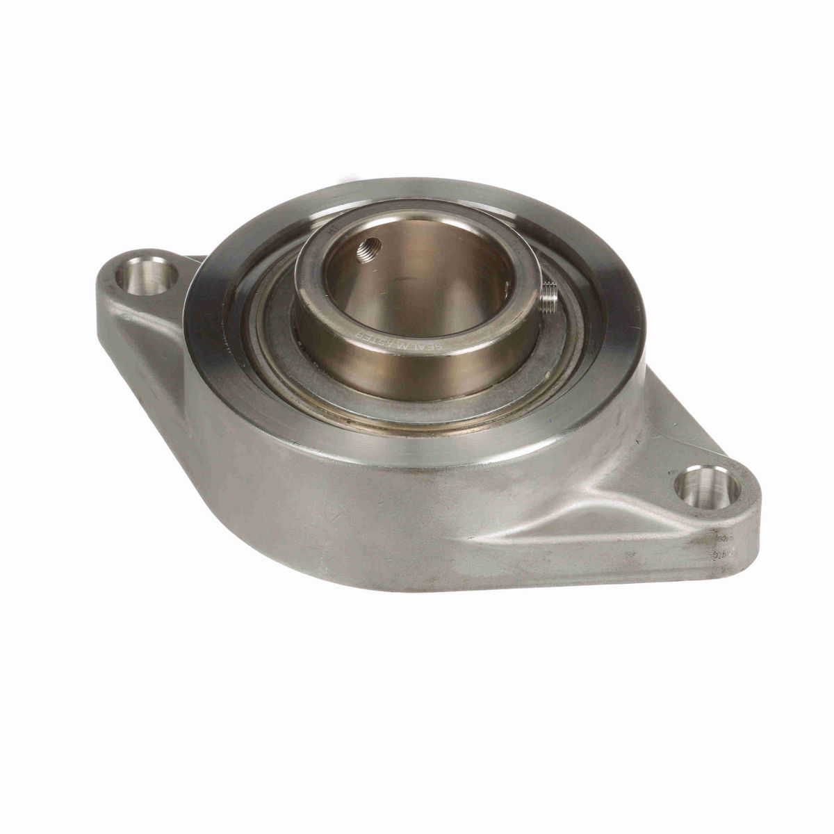 Sealmaster Mounted Stainless Steel Two Bolt Flange Ball Bearing - 52100 Bearing Steel, Phosphorus Nickel Coated - Setscrew Lock - Corrosion Resistant - CRFTS-PN32