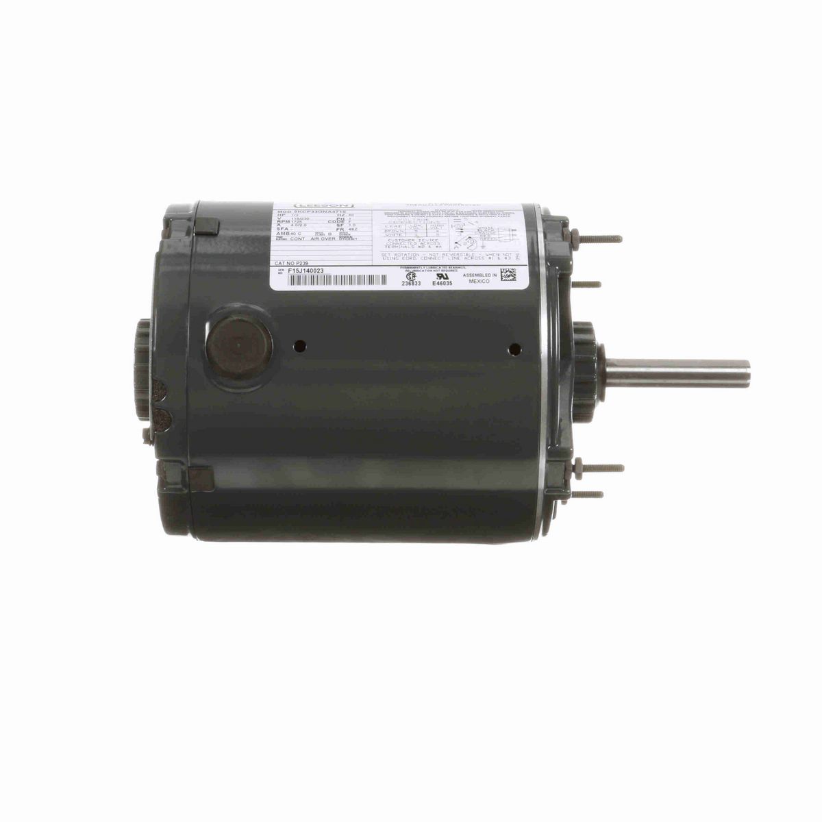 LEESON General Purpose Farm Duty Motor, 0.33 HP, 1 Ph, 60 Hz, 115/230 V, 1800 RPM, 48Z Frame, TENV - P239