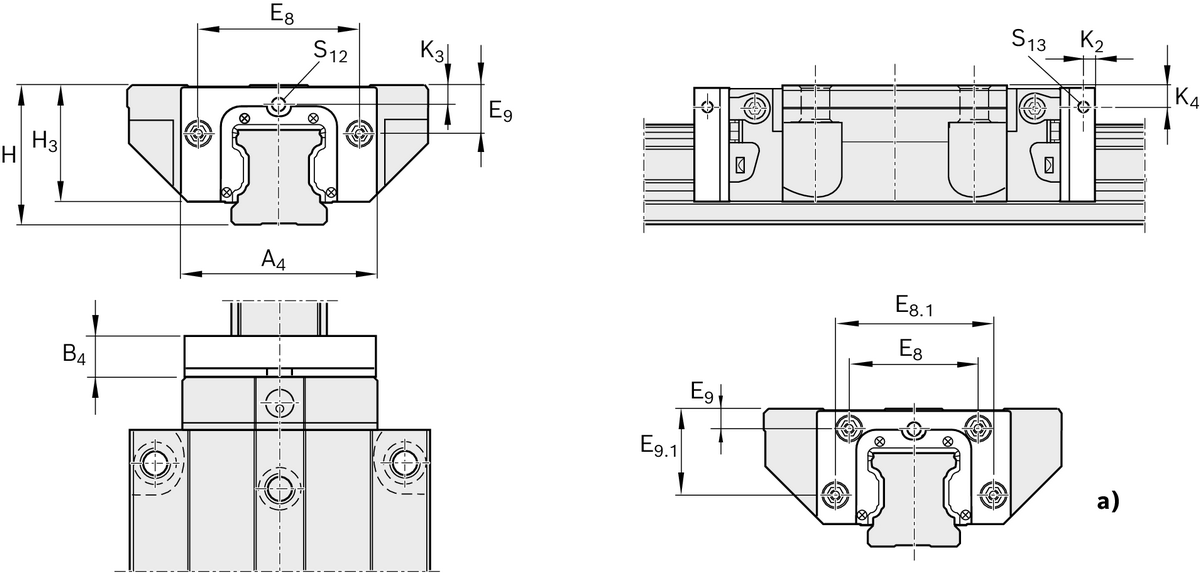 Передний смазочный узел для шариковых направляющих Bosch Rexroth 30 [R161972500]