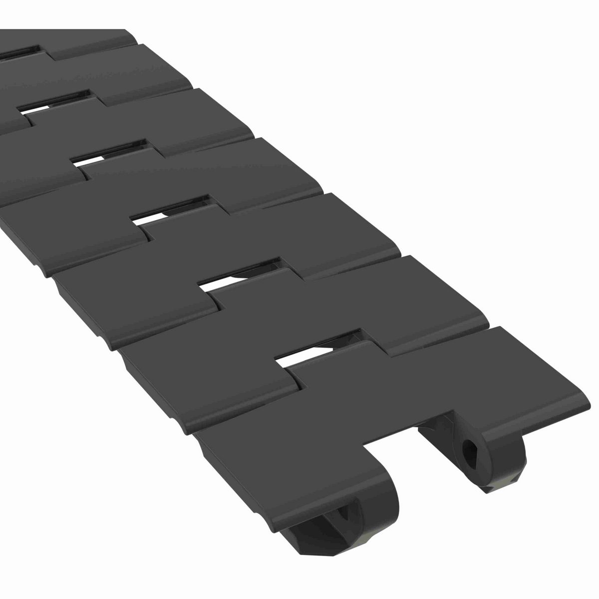 Rexnord 880TAB Side-flexing Solid Top, Material: Black Wear Resistant, Width: 3.25in, Pitch: 1.5in - 81416241