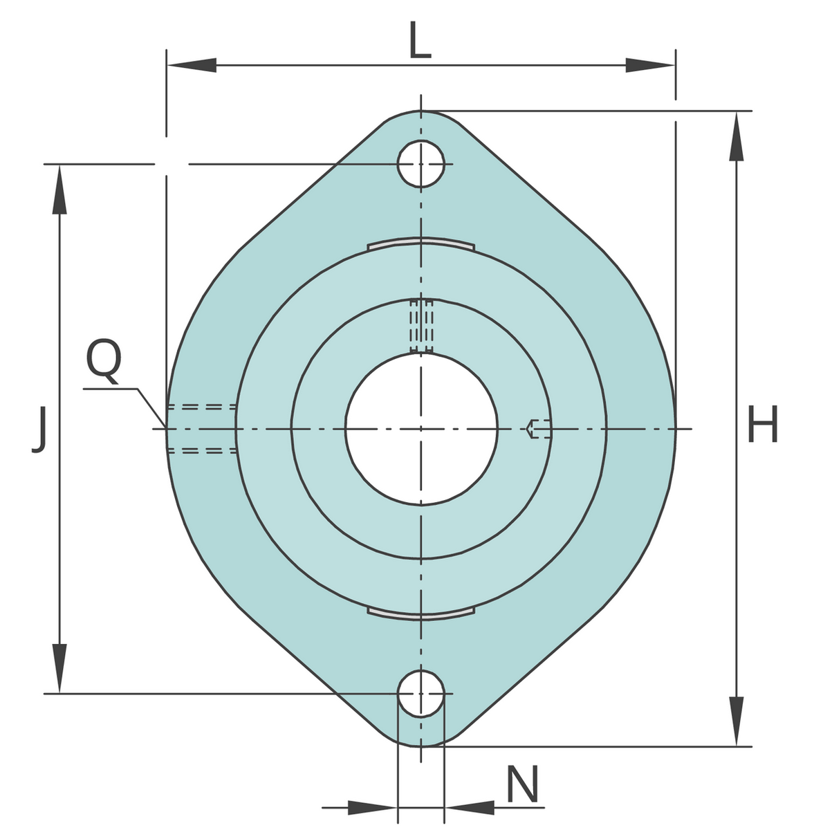 Фланцевый корпус INA GLCTE17-XL (GLCTE17)