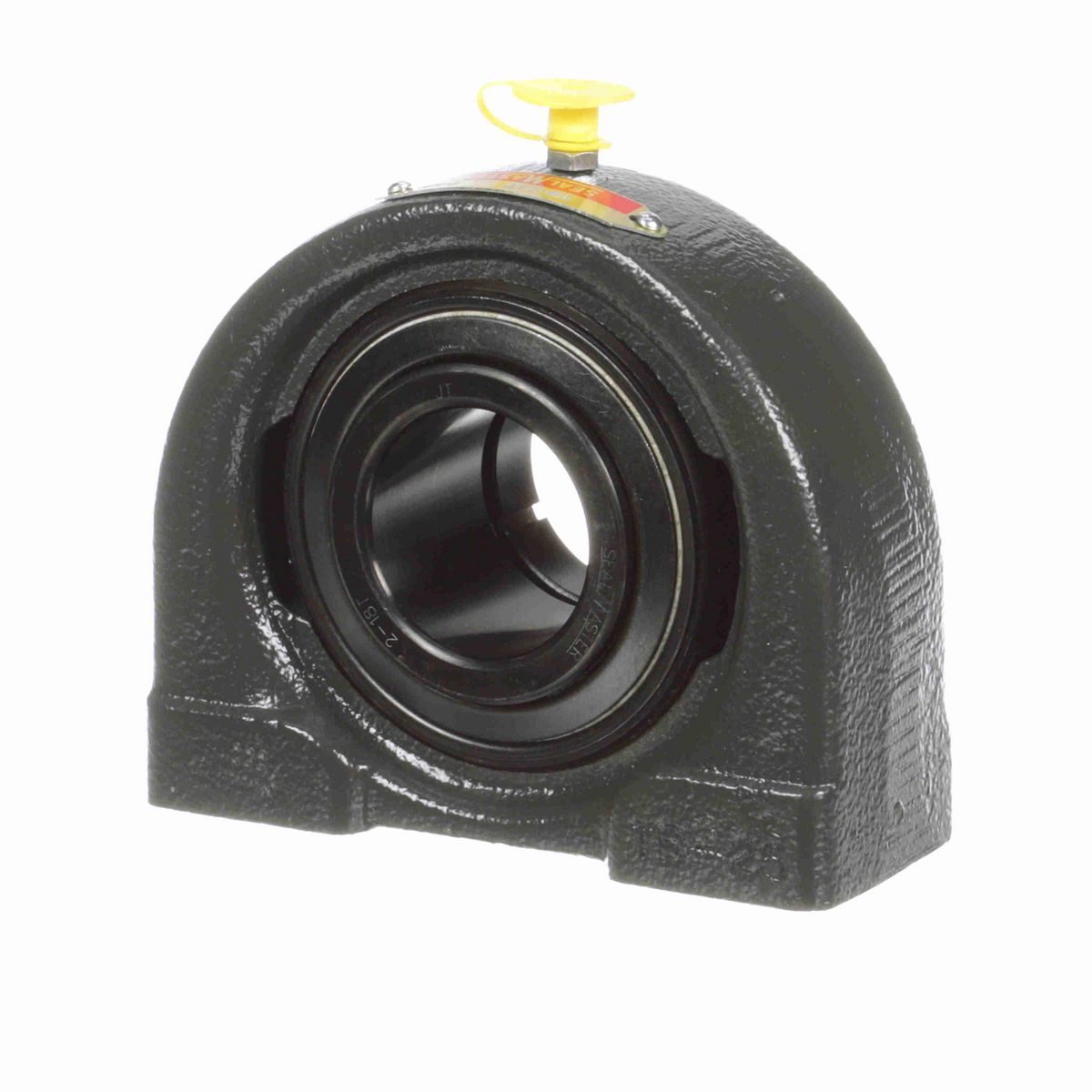 Sealmaster Mounted Cast Iron Tapped Base Pillow Block Ball Bearing - 52100 Bearing Steel, Black Oxided - Concentric Lock - TB-24T