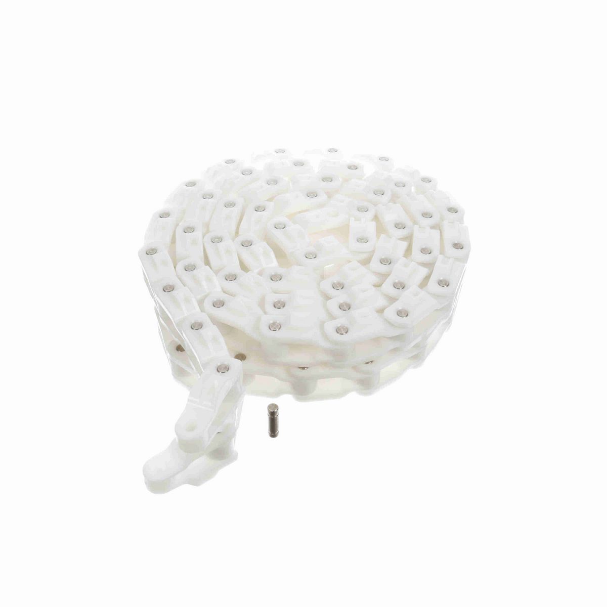 System Plast 600TAB Side-flexing Solid Top, Material: White Low Friction, Width: 42mm, Pitch: 2.5in - LFW600-TAB-M0042