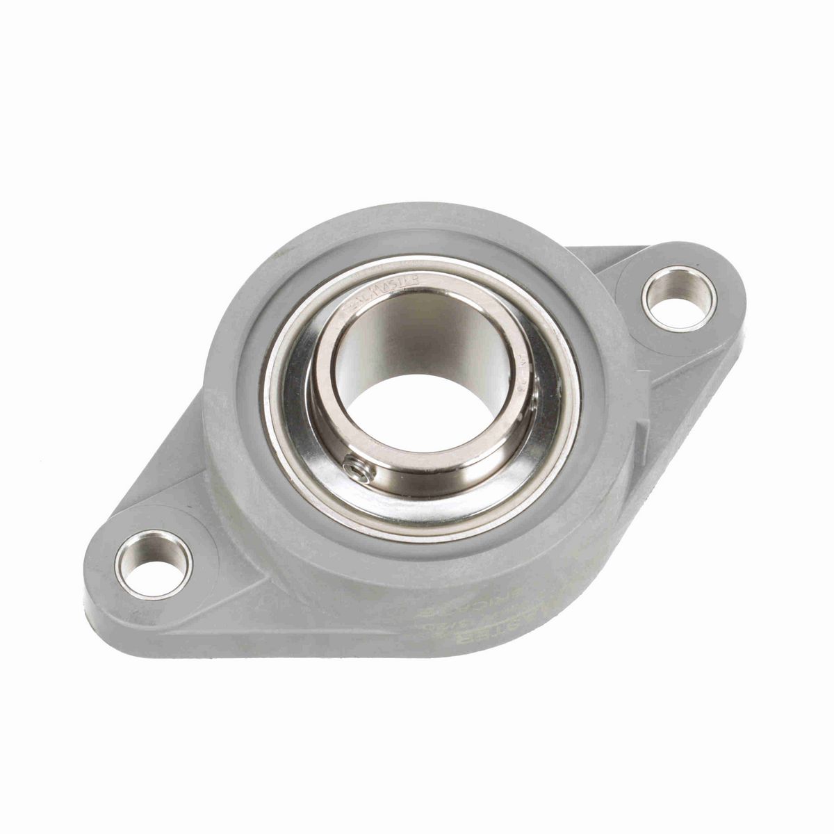 Sealmaster Mounted Composite Two Bolt Flange Ball Bearing - 52100 Bearing Steel, Phosphorus Nickel Coated - Setscrew Lock - Corrosion Resistant - Reduced Maintenance - Lubed for Life - CRFTC-PN23 RMW