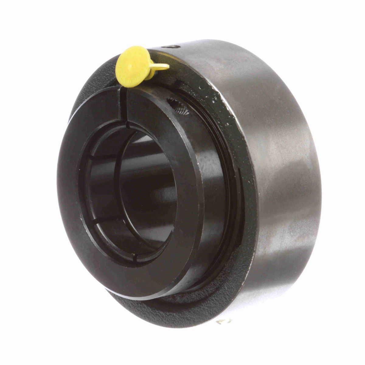Sealmaster Mounted Cast Iron Cylindrical Cartridge Ball Bearing - 52100 Bearing Steel, Black Oxided - Concentric Lock - SC-35T
