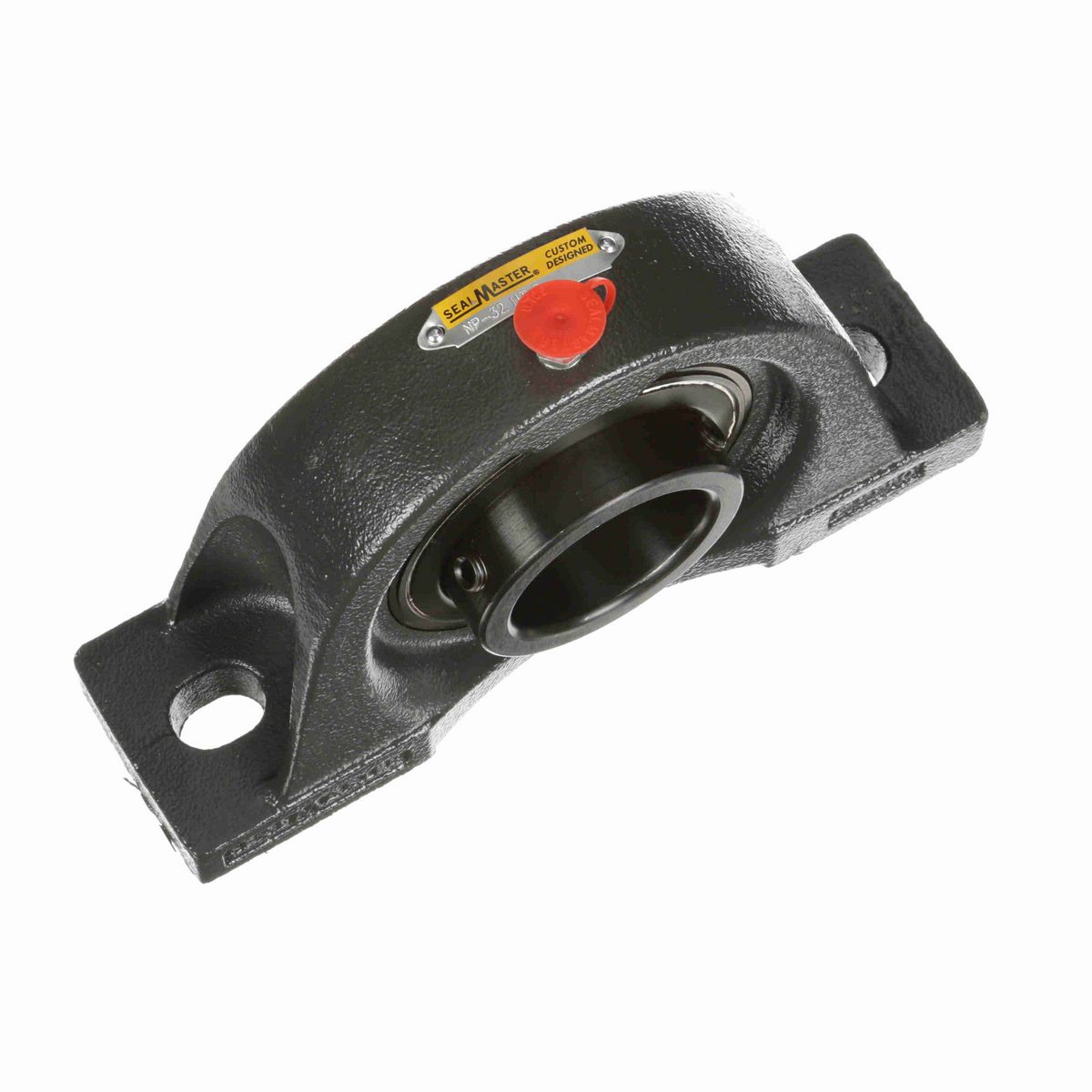 Sealmaster Mounted Cast Iron Two Bolt Pillow Block Ball Bearing - 52100 Bearing Steel, Black Oxided - Setscrew Lock - High Temperature - NP-32 HT