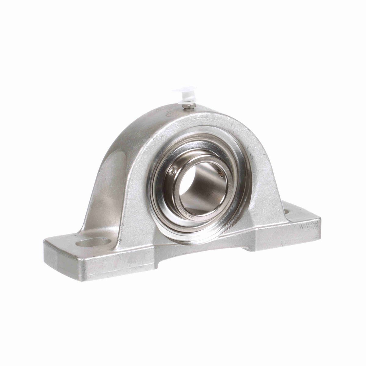 Sealmaster Mounted Stainless Steel Two Bolt Pillow Block Ball Bearing - 52100 Bearing Steel, Phosphorus Nickel Coated - Setscrew Lock - Corrosion Resistant - CRPS-PN19