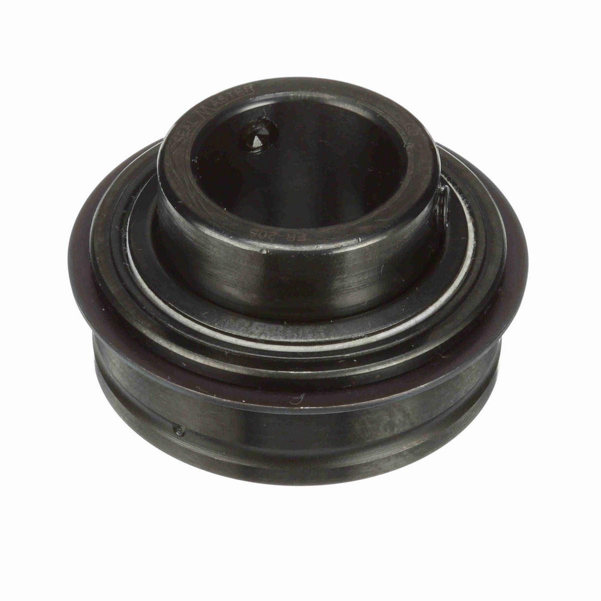 Sealmaster Mounted Insert Only Ball Bearing - 52100 Bearing Steel, Black Oxided - Setscrew Lock - ER-205