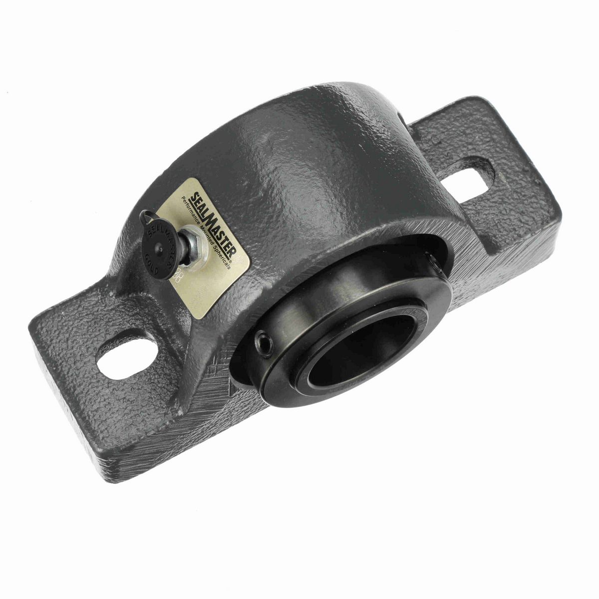 Sealmaster Mounted Cast Iron Two Bolt Pillow Block Spherical Roller - 52100 Bearing Steel, Black Oxided - Collar Mount Lock - USRB5000-108