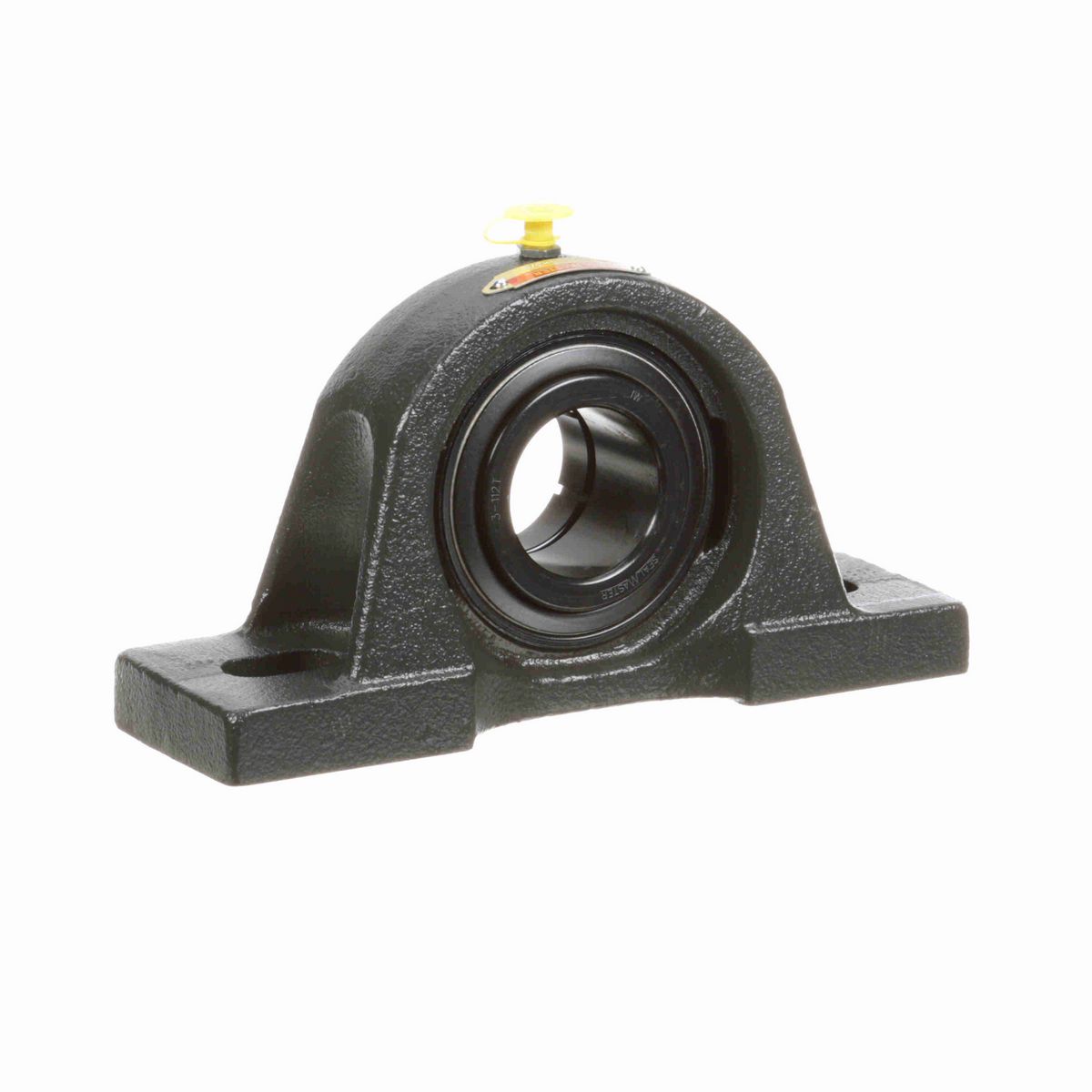 Sealmaster Mounted Cast Iron Two Bolt Pillow Block Ball Bearing - 52100 Bearing Steel, Black Oxided - Concentric Lock - MP-28T