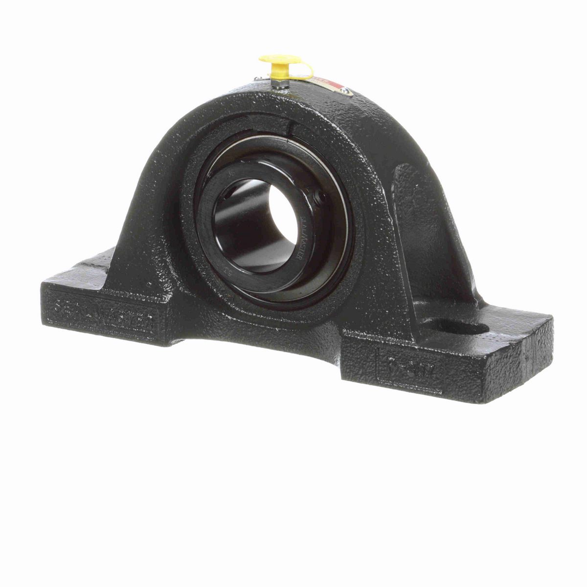 Sealmaster Mounted Cast Iron Two Bolt Pillow Block Ball Bearing - 52100 Bearing Steel, Black Oxided - Setscrew Lock - MP-308