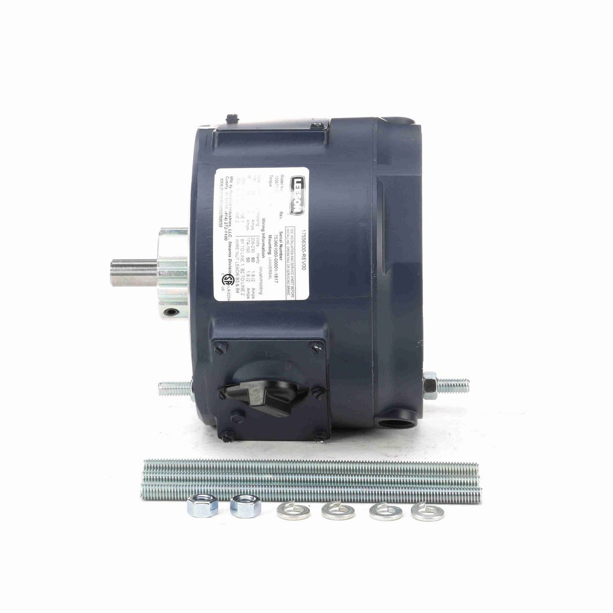 LEESON 3 LB-FT COUPLER BRAKE.56C.NEMA2/IP23.115/230V.1PH.ALUMINUM STEARNS 1056711051PF - 175563.00