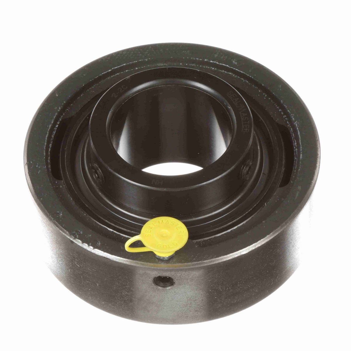 Sealmaster Mounted Cast Iron Cylindrical Cartridge Ball Bearing - 52100 Bearing Steel, Black Oxided - Setscrew Lock - MSC-32C
