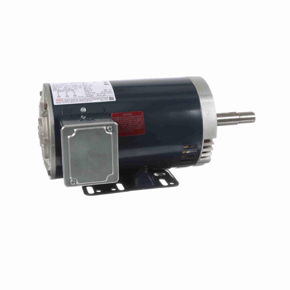 LEESON Close-Coupled Pump Motor, 2 HP, 3 Ph, 60 Hz, 200 V, 1800 RPM, 145JM Frame, DP - GT2007