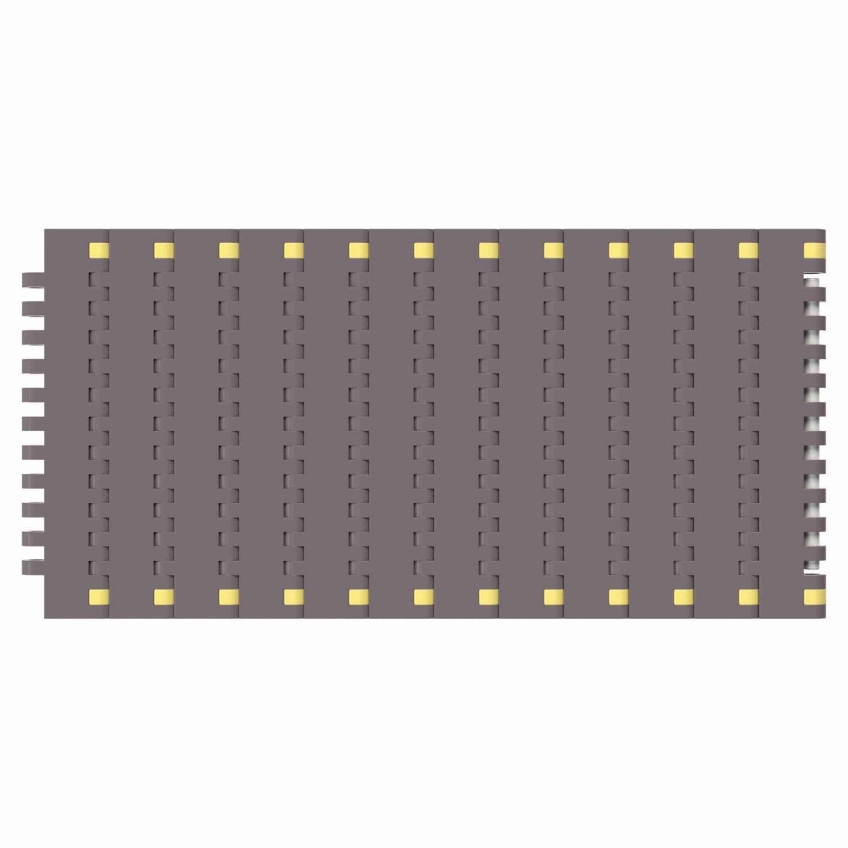 Rexnord 8505 Straight Running Solid Top, Material: Brown High Performance, Width: 4.5in, Pitch: 0.75in - 81418291