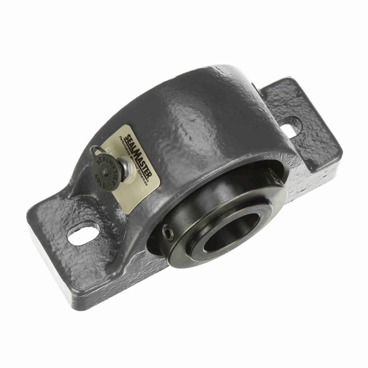 Sealmaster Mounted Cast Iron Two Bolt Pillow Block Spherical Roller - 52100 Bearing Steel, Black Oxided - Collar Mount Lock - USRB5000-104