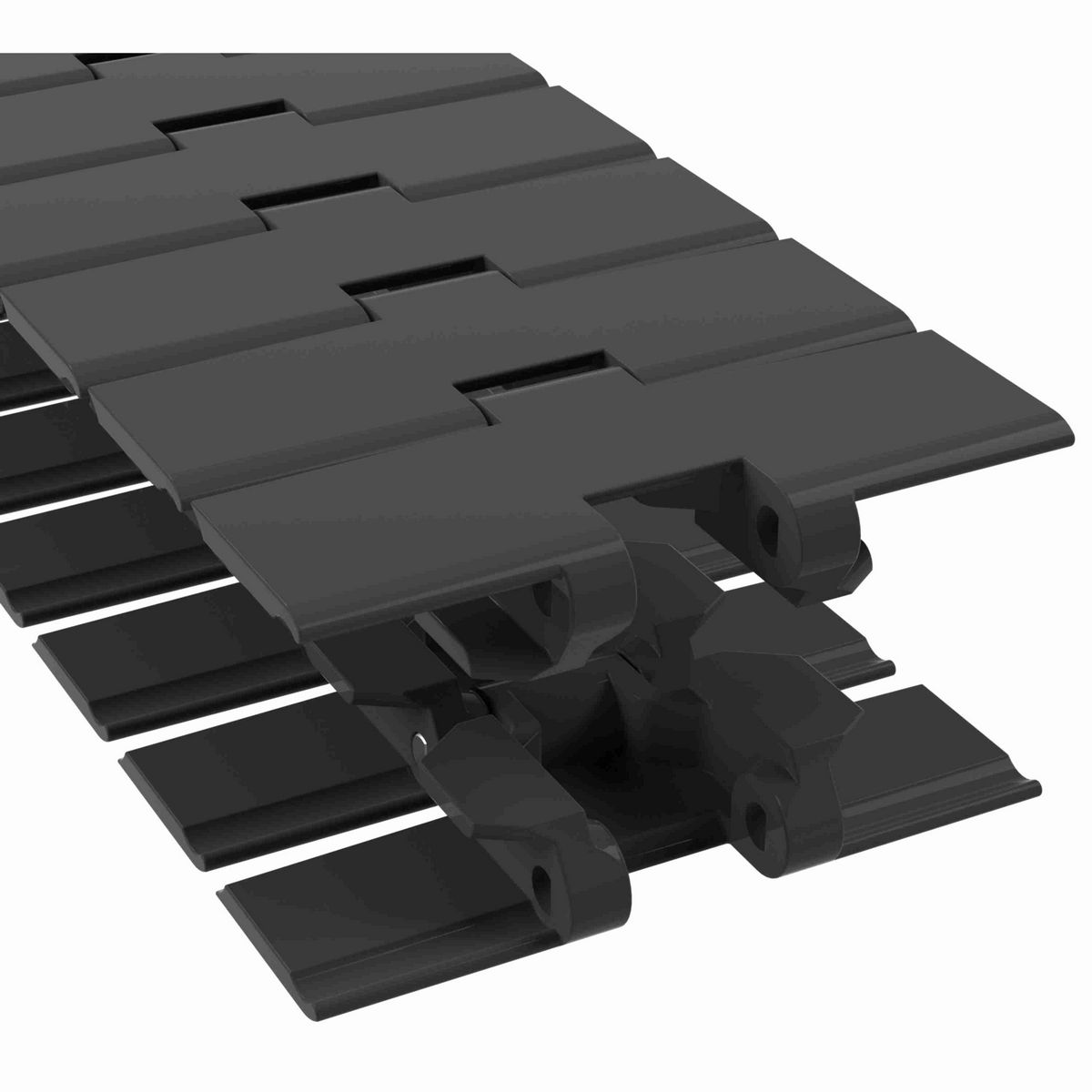 Rexnord 880TAB Side-flexing Solid Top, Material: Black Melt Resistant, Width: 4.5in, Pitch: 1.5in - MR880TK4.50