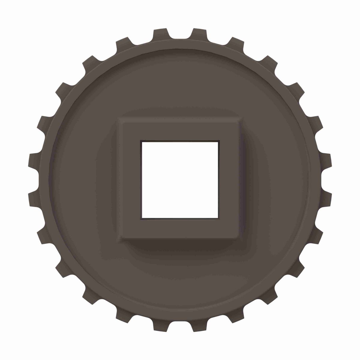 Rexnord 5930 Series Solid One Piece Molded Acetal Sprocket with 24 Teeth and a 1-1/2in Square Bore - 114-696-1