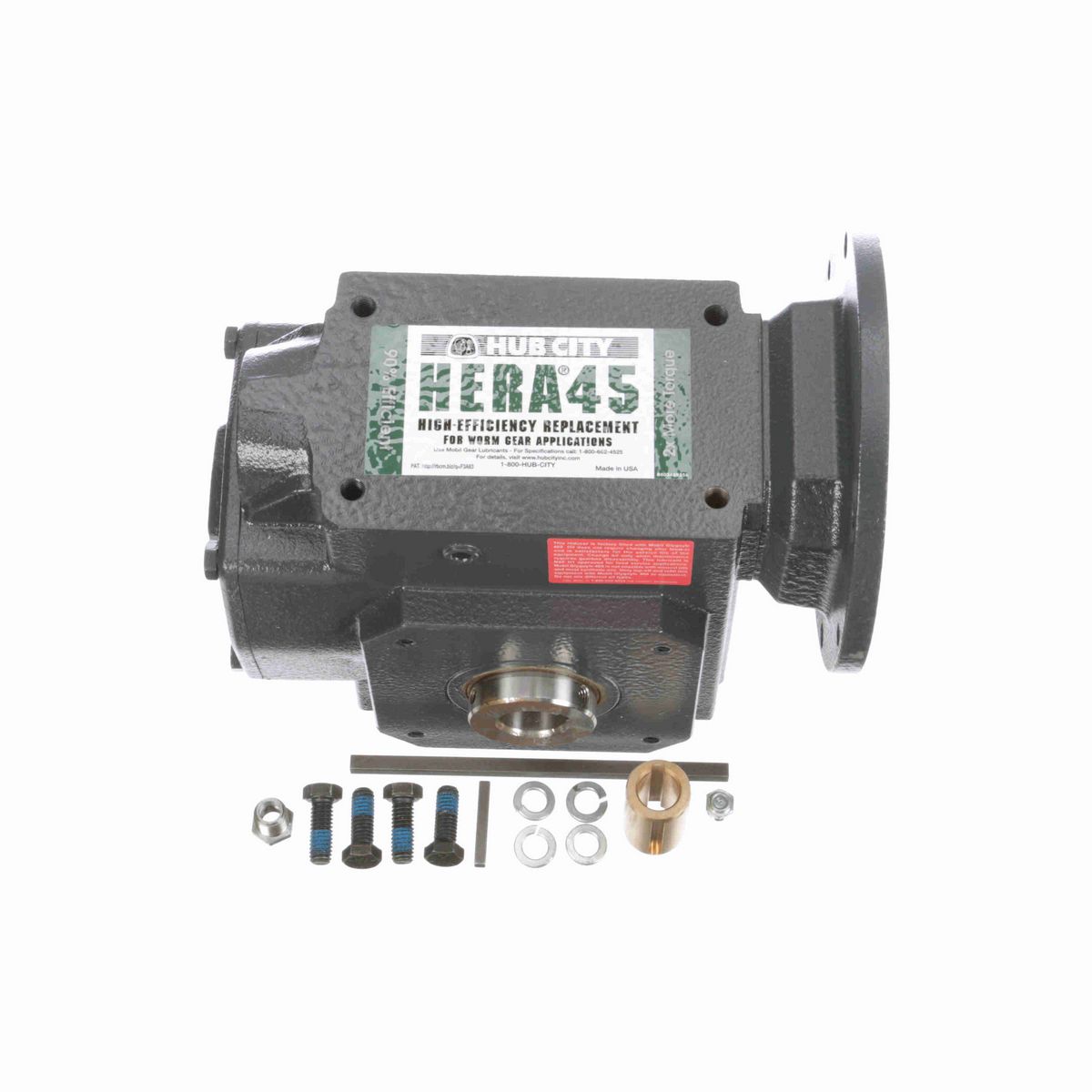 Hub City HERA Gear Reducer HERA Cast Iron Helical-Hypoid Reducer - HERA45ES 52.50 56C 1.000