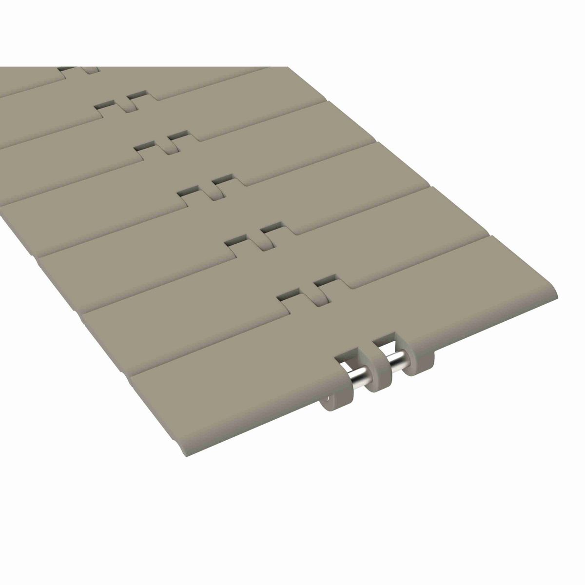 Rexnord 820 Straight Running Solid Top, Material: Extreme Chemical Resistant (Grey), Width: 6in, Pitch: 1.5in - 81428603