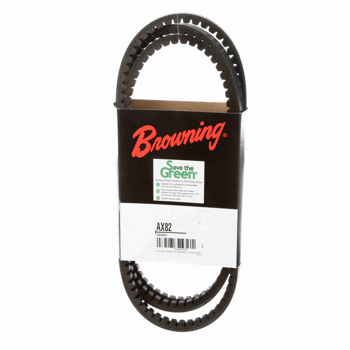Browning EPDM Notched Belt 98% Efficient - AX82
