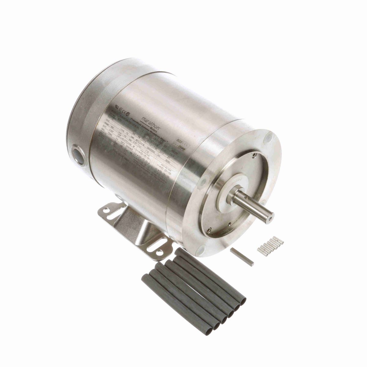 LEESON General Purpose Motor, 0.50 & 0.50 HP, 3 Ph, 60 & 50 Hz, 208-230/460 & 190/380 V, 3600 & 3000 RPM, 56C Frame, TENV - N753