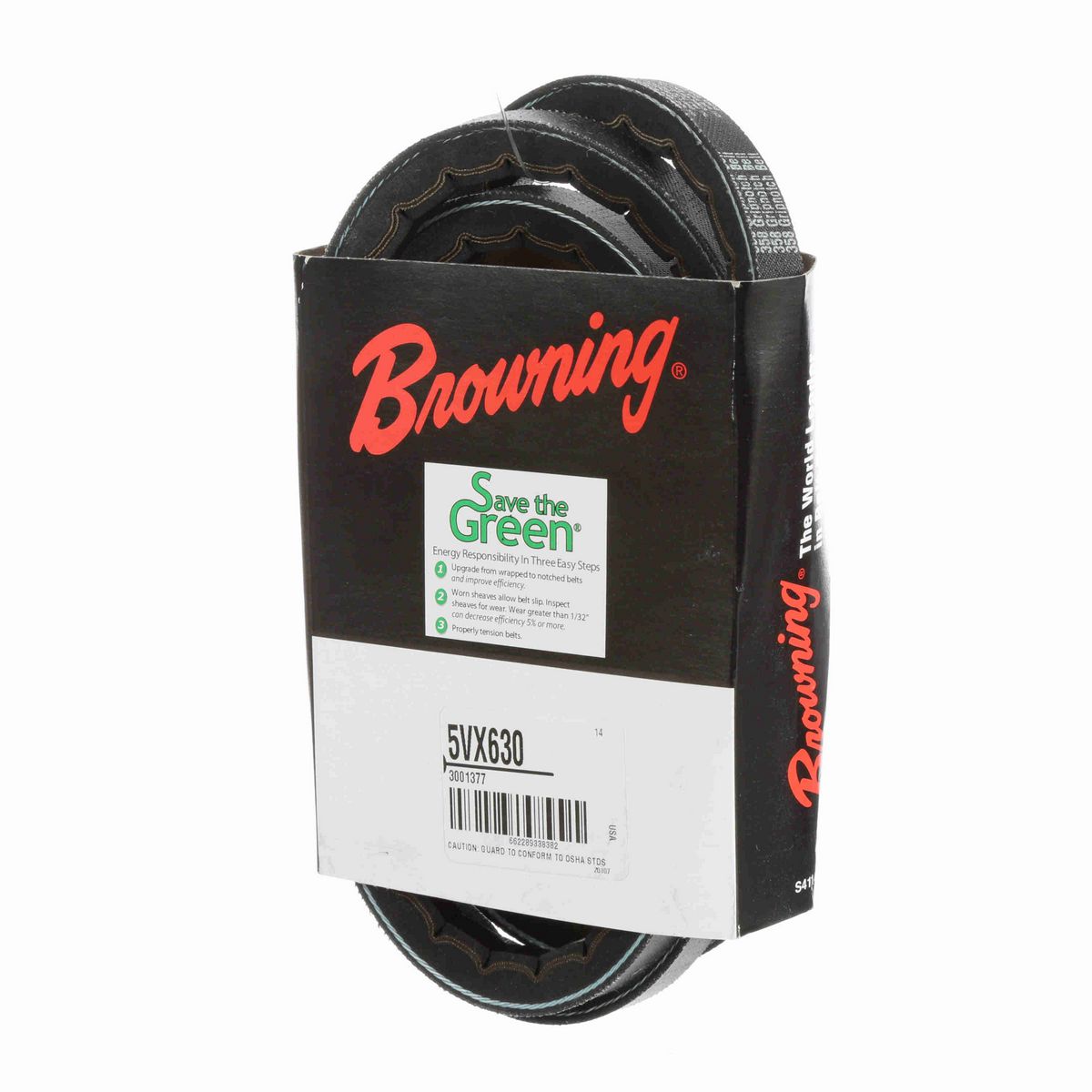 Browning EPDM Notched Belt 98% Efficient - 5VX630