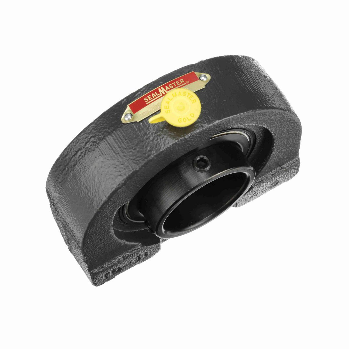 Sealmaster Mounted Cast Iron Tapped Base Pillow Block Ball Bearing - 52100 Bearing Steel, Black Oxided - Setscrew Lock - TB-32R