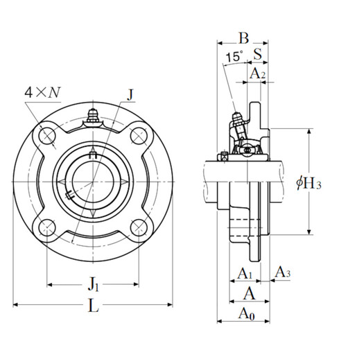 Фланцевый подшипниковый узел NTN UCFCX20D1