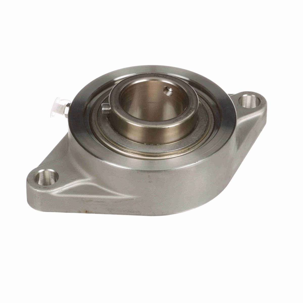 Sealmaster Mounted Stainless Steel Two Bolt Flange Ball Bearing - 52100 Bearing Steel, Phosphorus Nickel Coated - Setscrew Lock - Corrosion Resistant - CRFTS-PN32