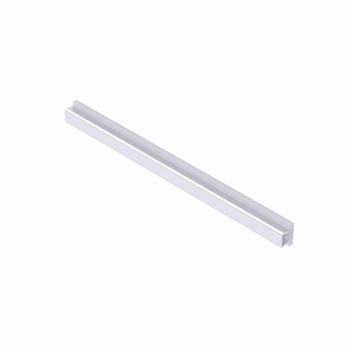 System Plast Wide Flat Guide Rail: 1"W X 0.69"H X 240"L White UHMW-PE - VG-SSWF-20