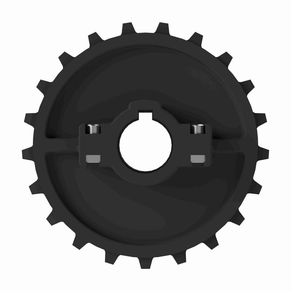Rexnord 7700 Series Split Molded Nylon Sprocket and a 21 Teeth with 1-1/2in Round Shaft-Ready Bore with Keyway & Setscrew - 614-63-11