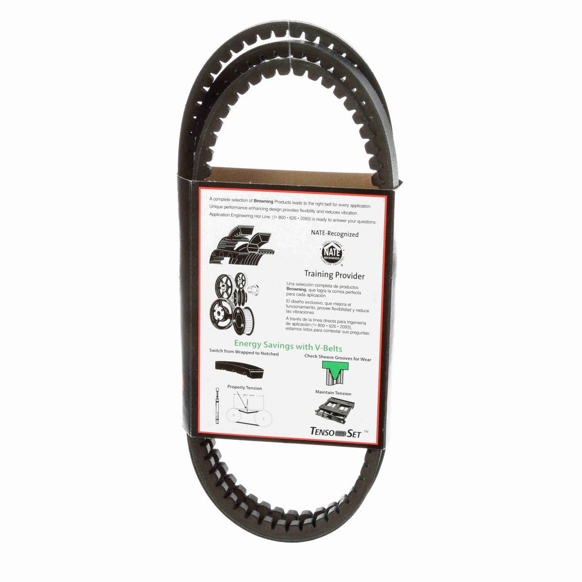 Browning EPDM Notched Belt 98% Efficient - AX82