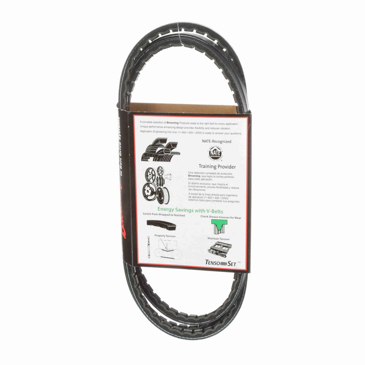Browning EPDM Notched Belt 98% Efficient - 3VX850