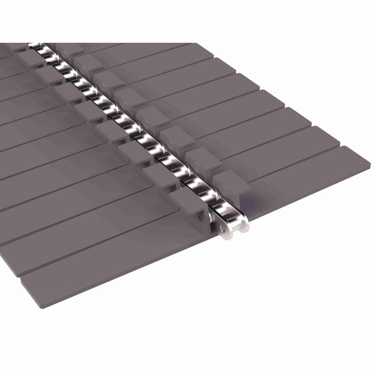 Rexnord 1873TAB Side-flexing Solid Top, Material: Brown High Performance, Width: 12in, Pitch: 1.5in - 81414076