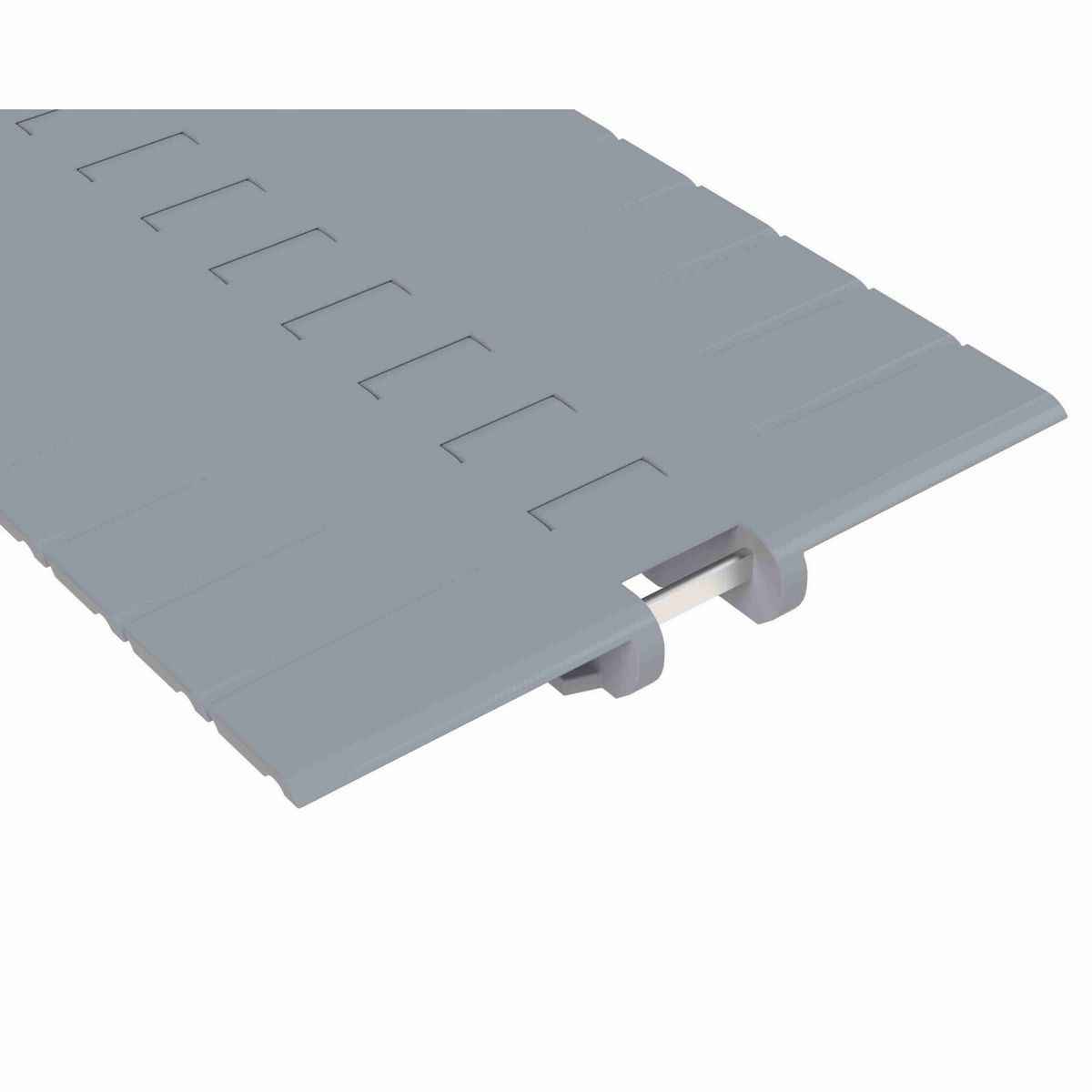 Rexnord 882TAB Side-flexing Solid Top, Material: Silver Platinum Series™ X, Width: 10in, Pitch: 1.5in - 10292836