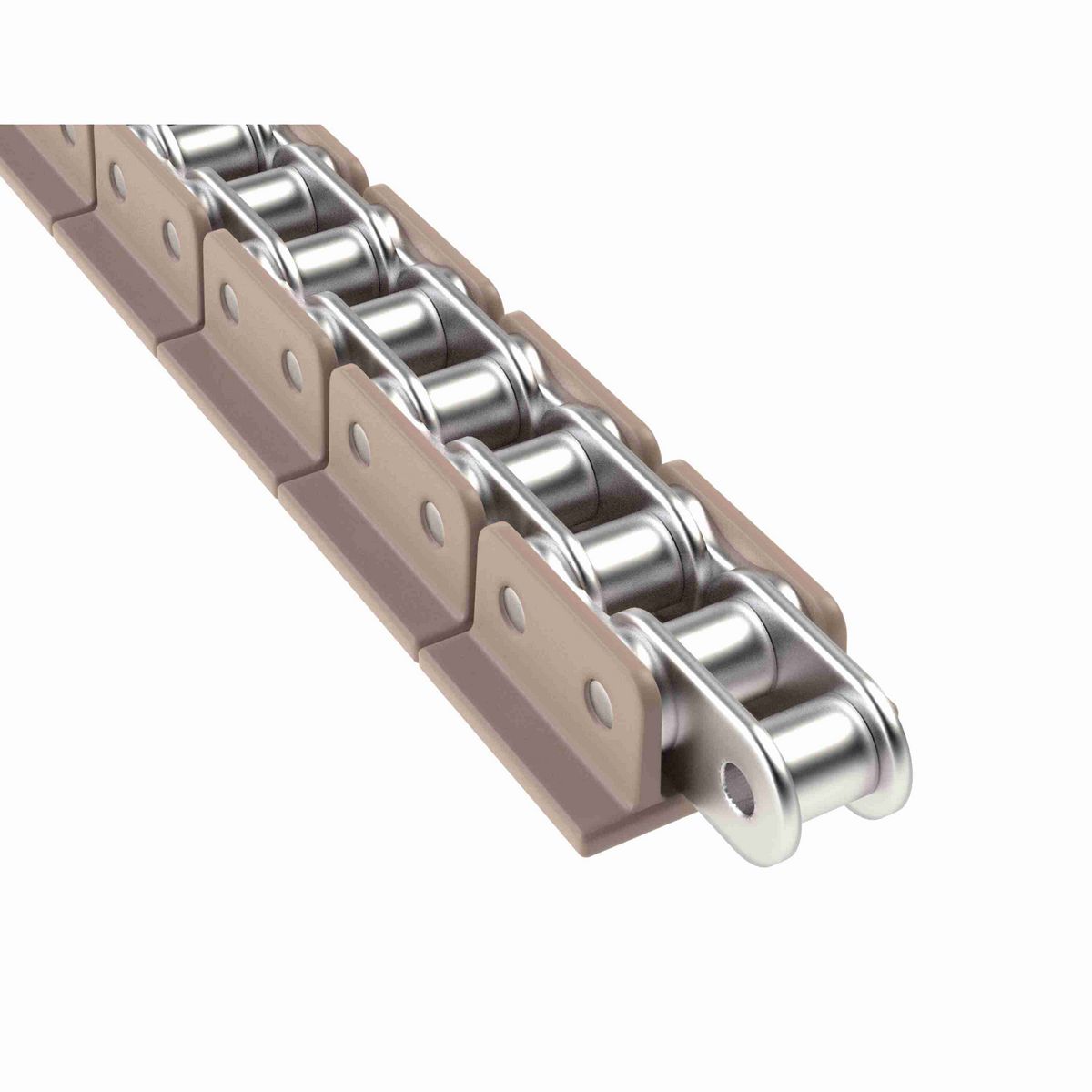 Rexnord 845 Straight Running Solid Top, Material: Tan Low Friction, Width: 1.38in, Pitch: 1in - 81403771