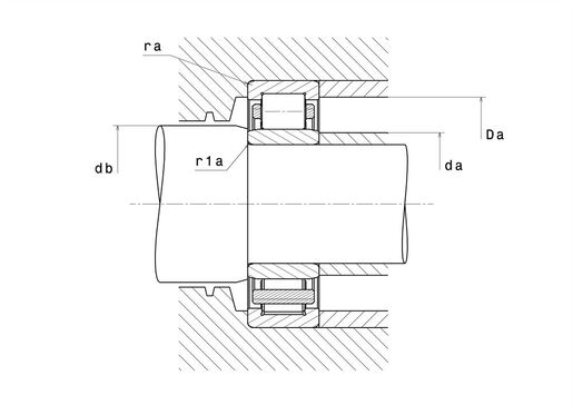Однорядный цилиндрический роликоподшипник NTN NU322ET2